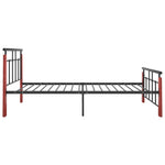 Bedframe Metaal En Massief Eikenhout
