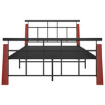 Bedframe Metaal En Massief Eikenhout