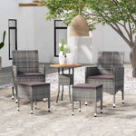 5-Delige Loungeset Poly Rattan