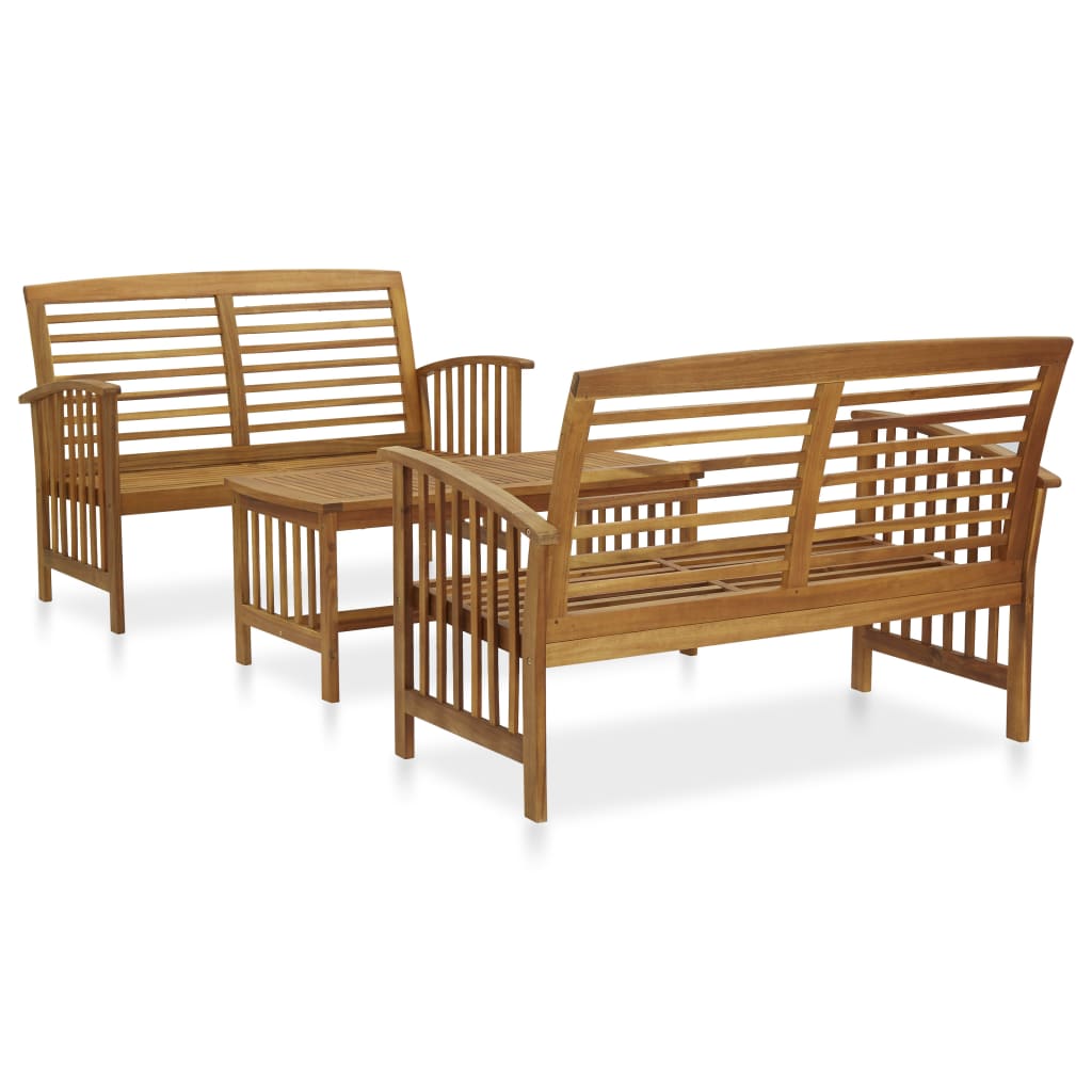 4-Delige Loungeset Massief Acaciahout