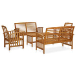 4-Delige Loungeset Massief Acaciahout