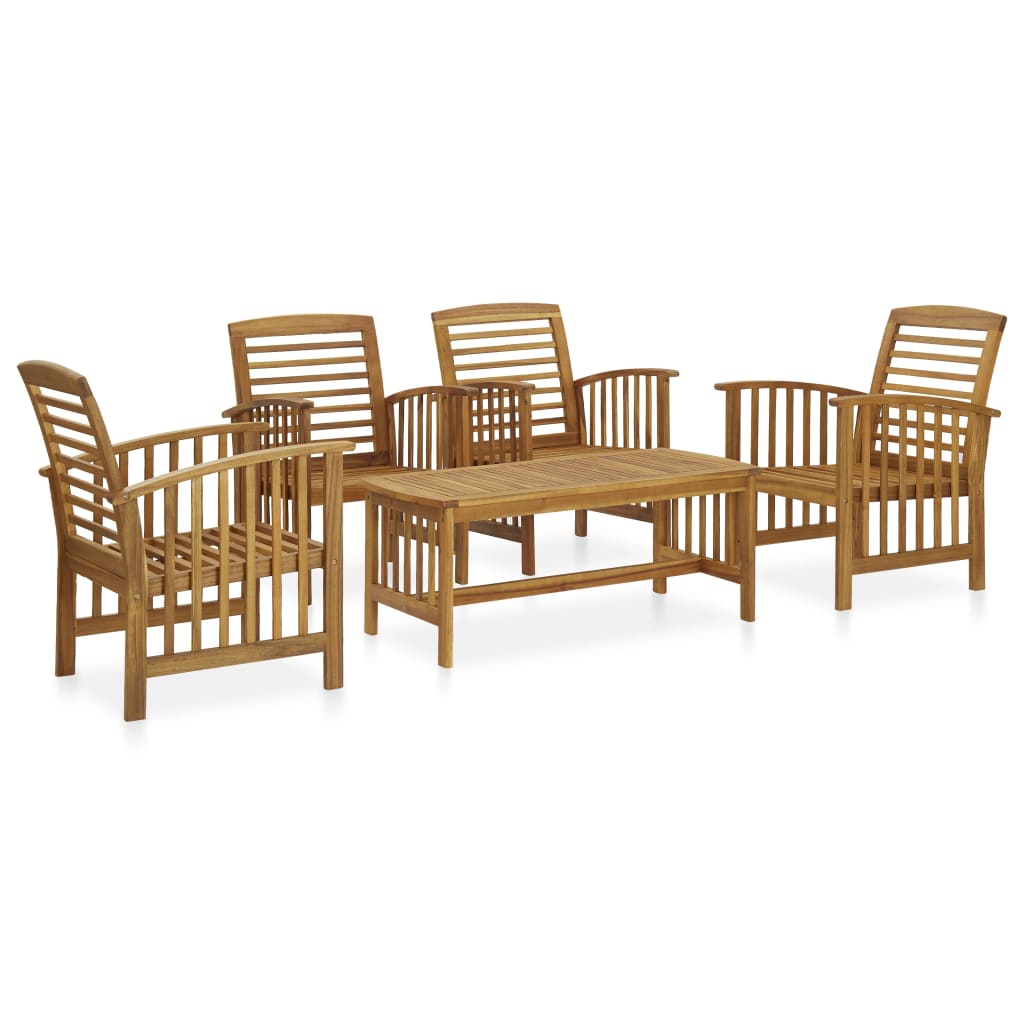 4-Delige Loungeset Massief Acaciahout