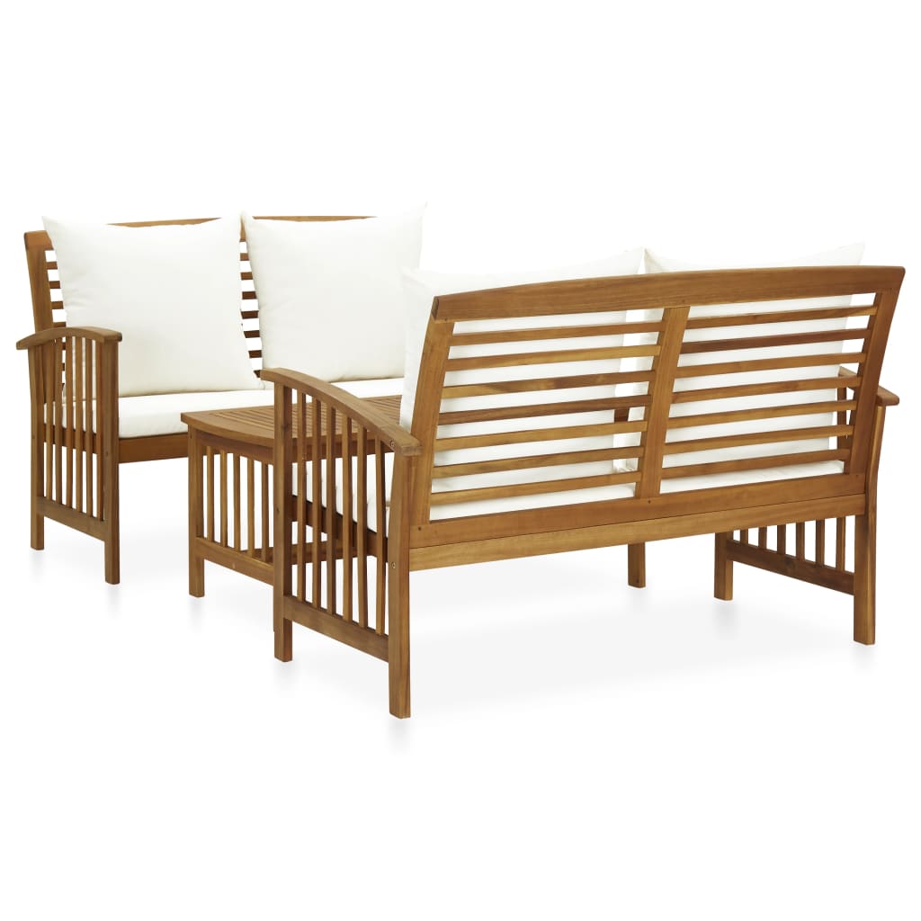 4-Delige Loungeset Massief Acaciahout