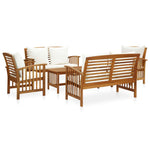 4-Delige Loungeset Massief Acaciahout