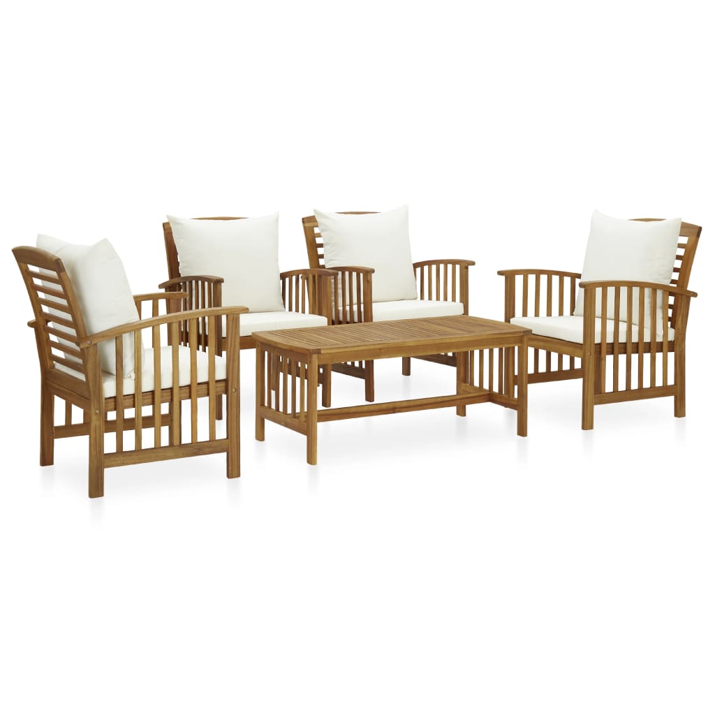 4-Delige Loungeset Massief Acaciahout