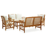 4-Delige Loungeset Massief Acaciahout