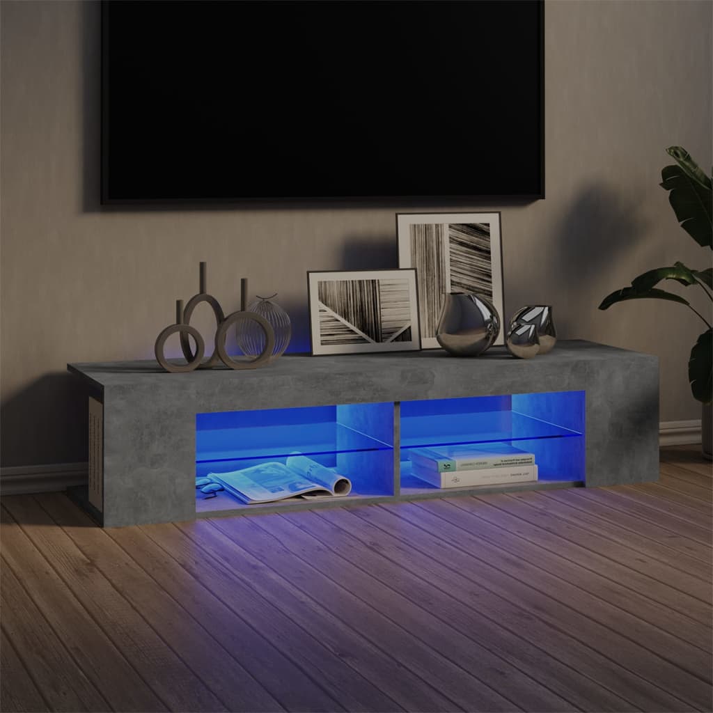 Tv-Meubel Met Led-Verlichting 135X39X30 Cm Eiken
