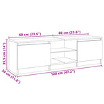 Tv-Meubel Met Led-Verlichting 120X30X35,5 Cm