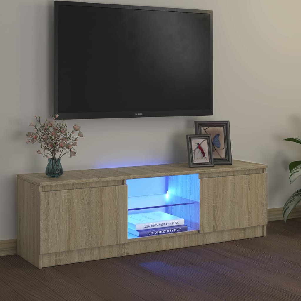 Tv-Meubel Met Led-Verlichting 120X30X35,5 Cm