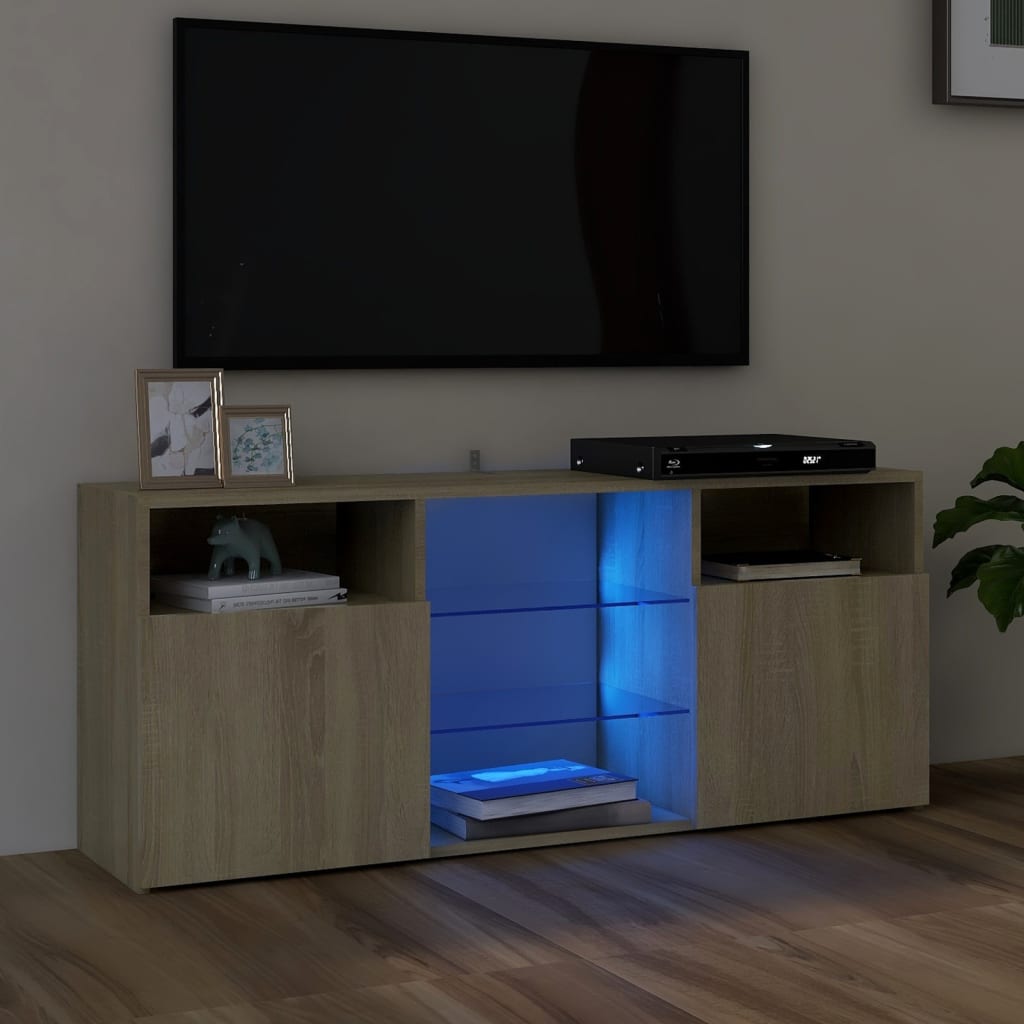 Tv-Meubel Met Led-Verlichting 120X30X50 Cm