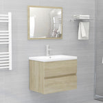 Wastafelkast 60X38,5X45 Cm Bewerkt Hout Sonoma Eikenkleurig
