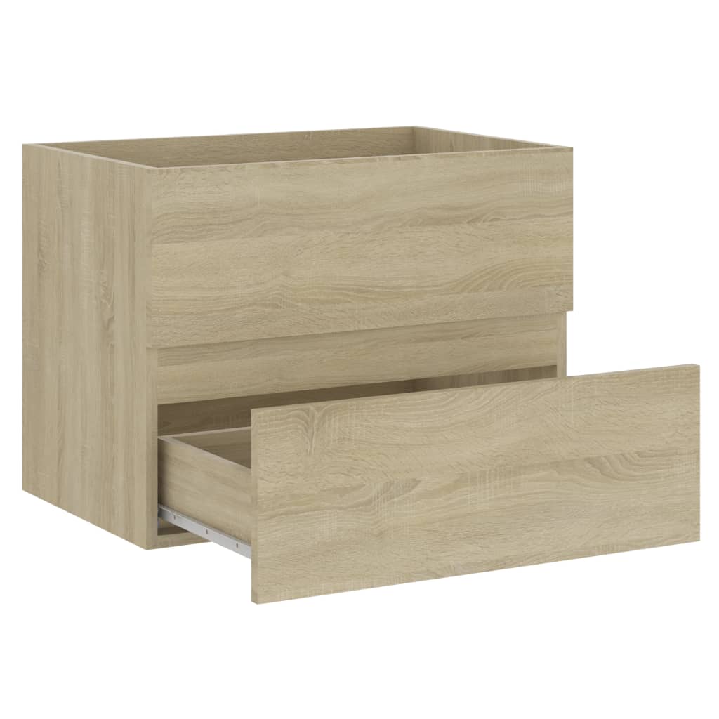Wastafelkast 60X38,5X45 Cm Bewerkt Hout Sonoma Eikenkleurig