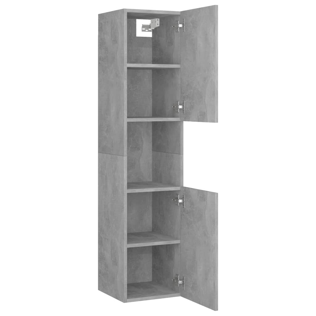 Badkamerkast 30X30X130 Cm Bewerkt Hout Betongrijs