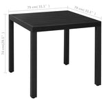 3-Delige Tuinset Zwart En Bruin