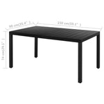 5-Delige Tuinset Pvc-Rattan Zwart