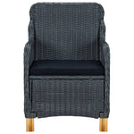 -Delige Loungeset Met Kussens Poly Rattan