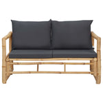 -Delige Loungeset Met Kussens Bamboe