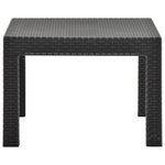 Tuintafel 58X58X41 Cm Pp Rattan Antracietkleurig