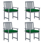 Tuinstoelen 8 St Met Kussens Massief Acaciahout Grijs