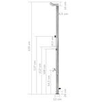 Buitendouche 220 Cm Roestvrij Staal