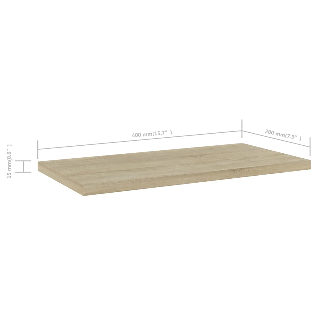 Wandschappen 40X20X1,5 Cm Bewerkt Hout Kleurig Sonoma Eiken