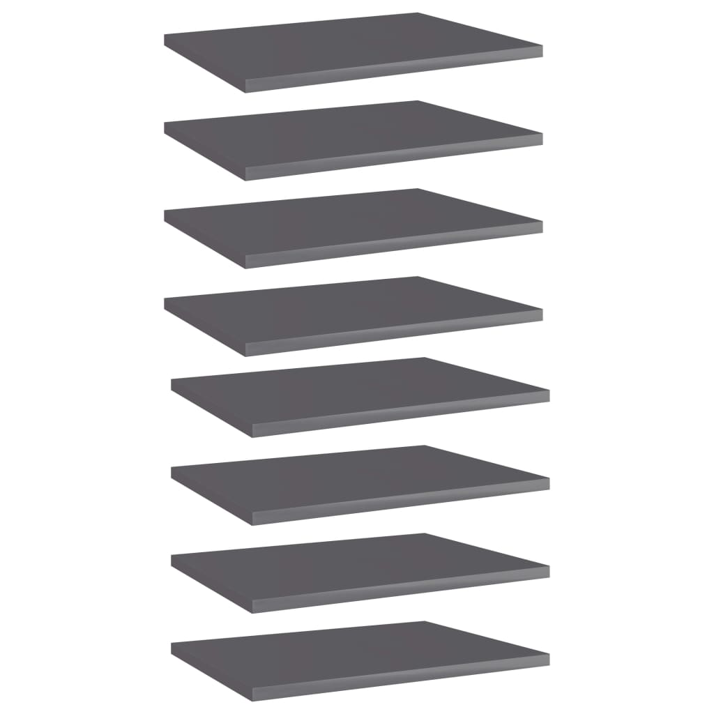 Wandschappen 40X30X1,5 Cm Bewerkt Hout Hoogglans Grijs