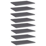 Wandschappen 40X30X1,5 Cm Bewerkt Hout Hoogglans Grijs