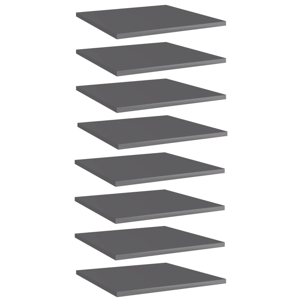 Wandschappen 40X30X1,5 Cm Bewerkt Hout Hoogglans Grijs