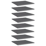 Wandschappen 40X30X1,5 Cm Bewerkt Hout Hoogglans Grijs