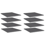 Wandschappen 40X30X1,5 Cm Bewerkt Hout Hoogglans Grijs