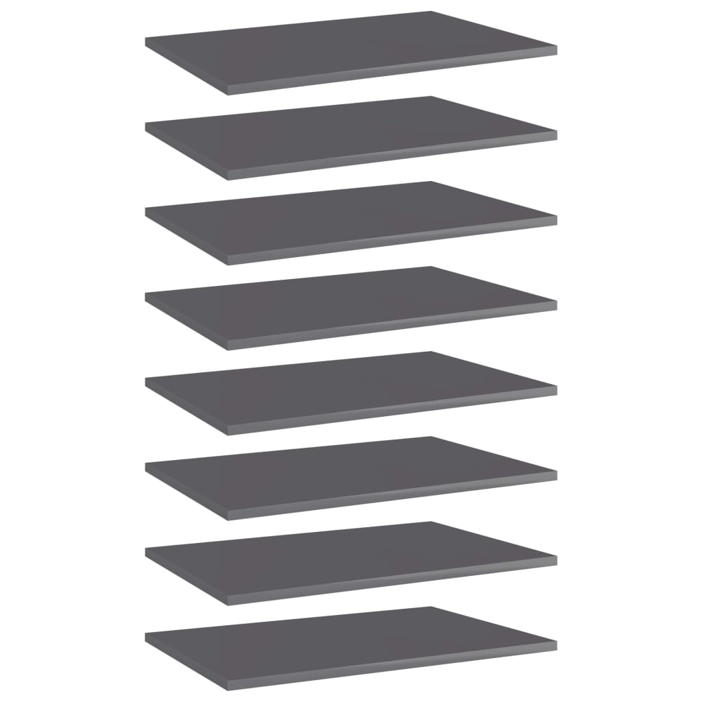 Wandschappen 40X30X1,5 Cm Bewerkt Hout Hoogglans Grijs