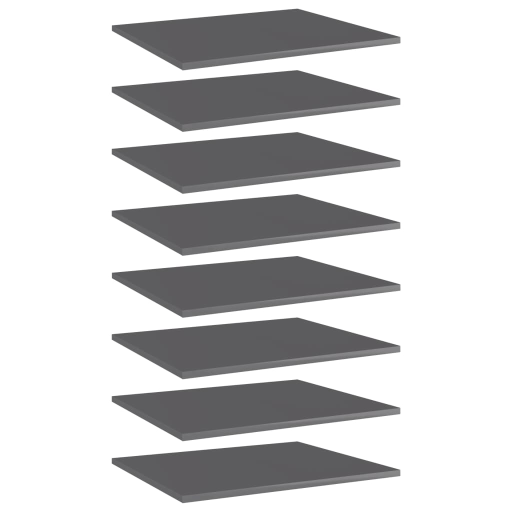 Wandschappen 40X30X1,5 Cm Bewerkt Hout Hoogglans Grijs