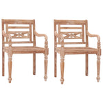 Stoelen Batavia Met Kussens Massief Teakhout