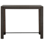 7-Delige Tuinbarset Met Armleuningen Poly Rattan Bruin