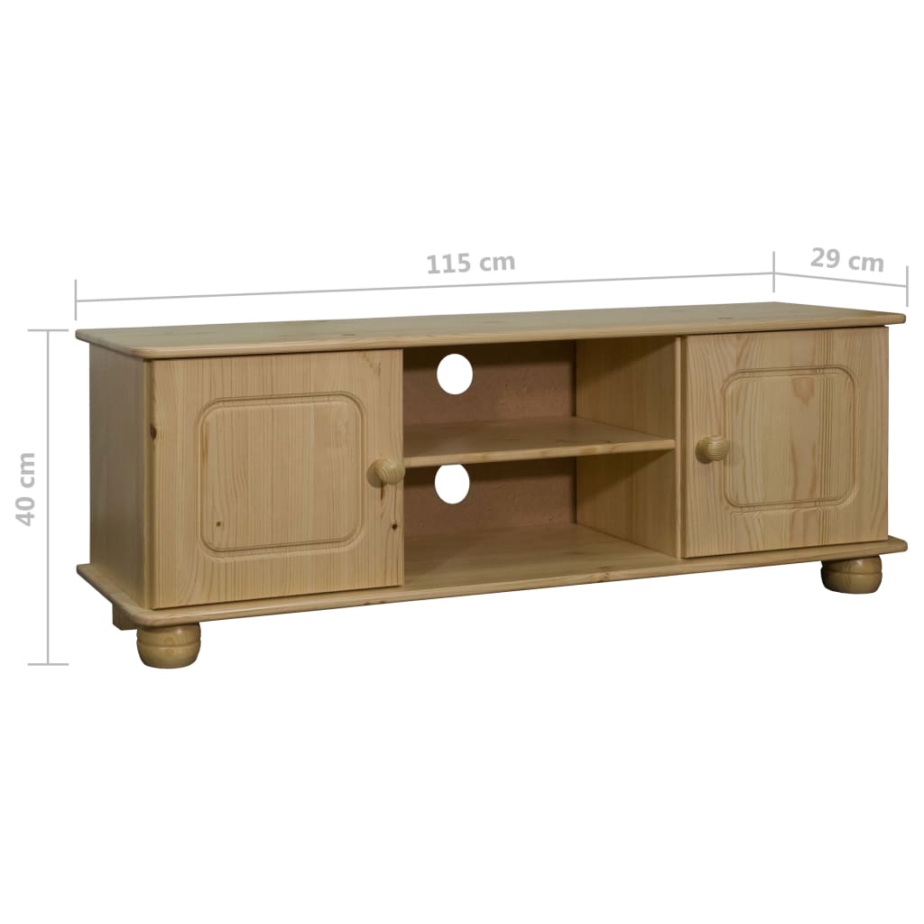 Tv-Meubel 5X29X40 Cm Massief Grenenhout