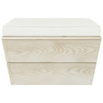 3-Delige Loungeset Met Kussens Pallet Vurenhout Crèmewit