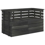 Tuinbank 2-Zits Pallet Massief Grenenhout Donkergrijs