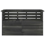 Tuinbank 2-Zits Pallet Massief Grenenhout Donkergrijs