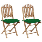 Tuinstoelen Inklapbaar Met Kussens Bamboe Groen