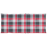 Tuinstoelen Verstelbaar Met Kussens Massief Acaciahout Rood Ruitpatroon