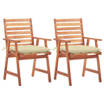 Tuinstoelen 2 St Met Kussens Massief Acaciahout