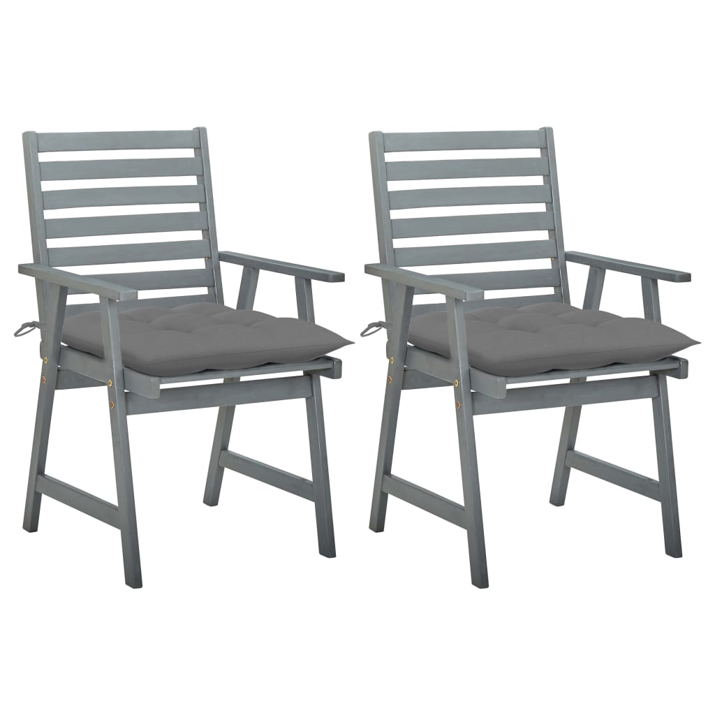 Tuinstoelen 2 St Met Kussens Massief Acaciahout