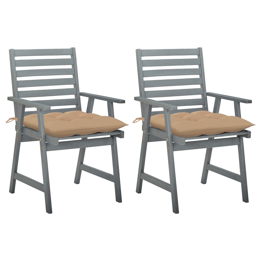Tuinstoelen 2 St Met Kussens Massief Acaciahout