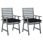 Tuinstoelen 2 St Met Kussens Massief Acaciahout