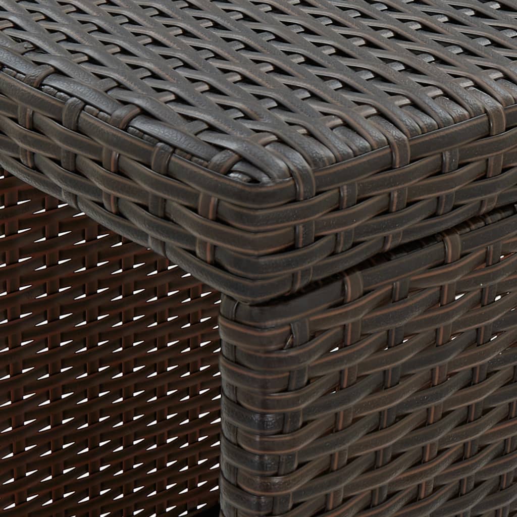 5-Delige Tuinbarset Met Kussens Poly Rattan