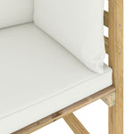 Tuinhoekbanken 2 St Met Kussens Groen Geïmpregneerd Grenenhout Crème