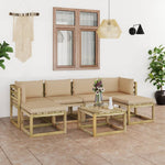 Tuinhoekbanken 2 St Met Kussens Groen Geïmpregneerd Grenenhout Beige