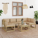 Tuinhoekbanken 2 St Met Kussens Groen Geïmpregneerd Grenenhout Beige