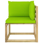 Tuinhoekbanken 2 St Met Kussens Groen Geïmpregneerd Grenenhout Heldergroen