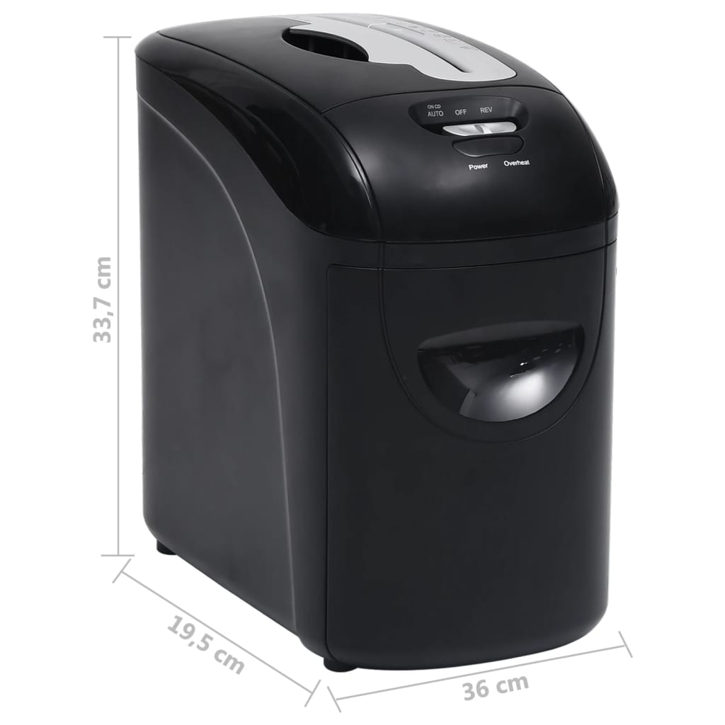 Papierversnipperaar 10 Pagina's Microcut Zwart